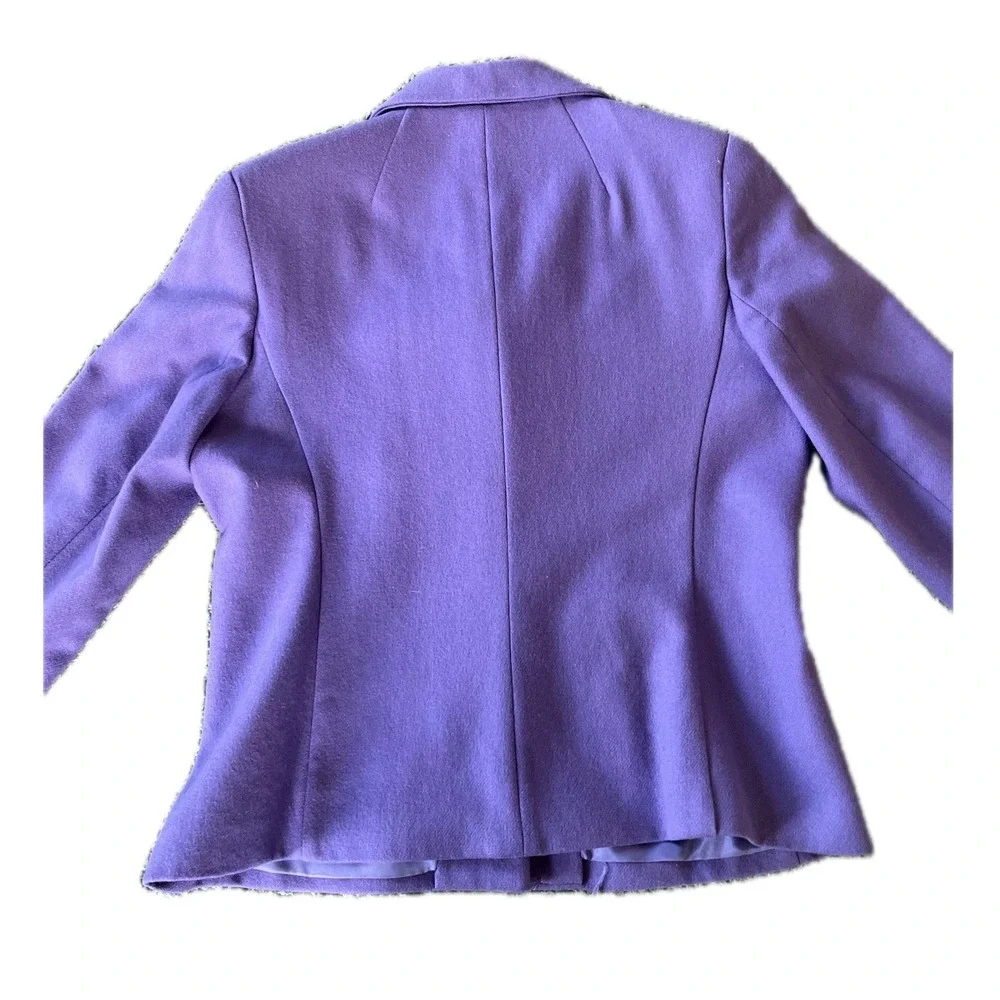Vintage Violet Purple 100% Wool Blazer Jacket Women Size 10 Vintage Cottagecore